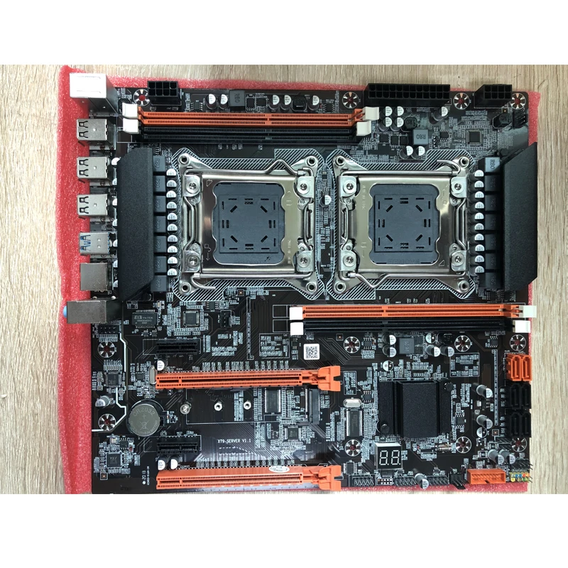 Материнская плата Atermiter X79 с двойным процессором LGA 2011 4 * DDR3 REG ECC USB3.0 Sta3 PCI E 3 0