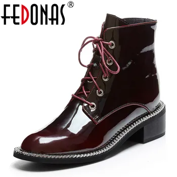FEDONAS Women Genuine Cow Patent Leather Ankle Boots Winter Short Boots for Women Big Size Riding Boots Night Club Shoes Woman 
FEDONAS Women Genuine Cow Patent Leather Ankle Boots Winter Short Boots for Women Big Size Riding Boots Night Club Shoes Woman
