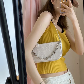 Bags Women Handbag Shoulder Bag Chain Lizard Crocodile Baguette Vintage Top Handle Female New Fashion Luxury Designer 2020 Louis 
Bags Women Handbag Shoulder Bag Chain Lizard Crocodile Baguette Vintage Top Handle Female New Fashion Luxury Designer 2020 Louis