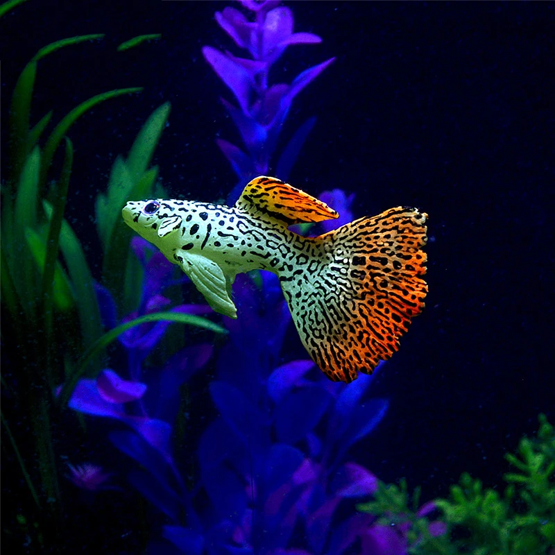 6 Glowing Aquarium Decor Simulation Ocean Tropical Fish Tank Landscaping Decorations Luminous Clownfish Guppies Angelfish