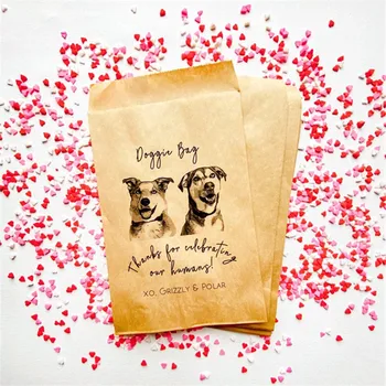 Custom Wedding party Printing Pet Favor Bag Doggie Bag Favors Bags Kraft paper bag Black Gold Pink Gules
Custom Wedding party Printing Pet Favor Bag Doggie Bag Favors Bags Kraft paper bag Black Gold Pink Gules