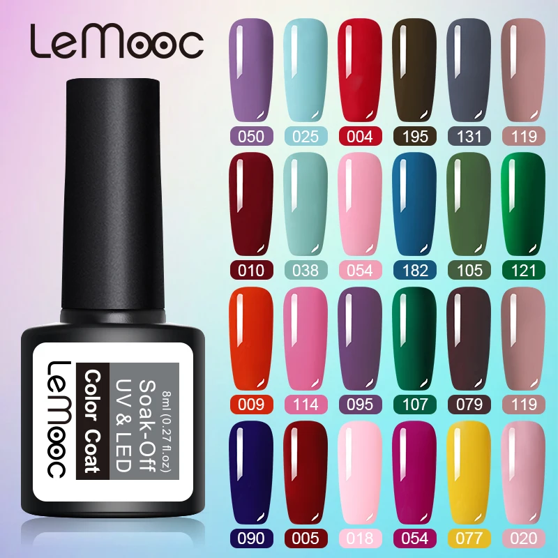 LEMOOC 8ML Gel Nail Polish Pink Purple Color Series UV LED Nail Varnish Permanant Gel Paint 54 Colors Soak Off Nail Gel Polish
LEMOOC 8ML Gel Nail Polish Pink Purple Color Series UV LED Nail Varnish Permanant Gel Paint 54 Colors Soak Off Nail Gel Polish