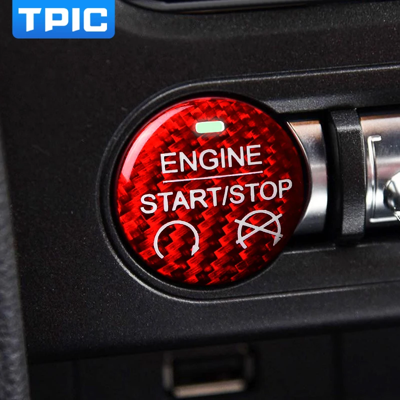TPIC For Ford Mustang Carbon Fiber Sticker Car Engine Start Stop Button Decoration Cover Car Styling For 2015-2019 Accessories
TPIC For Ford Mustang Carbon Fiber Sticker Car Engine Start Stop Button Decoration Cover Car Styling For 2015-2019 Accessories