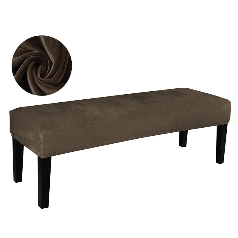 Housse de banc extensible en velours et Spandex, élastique, pour salle à manger, chaise, siège, hôtel, maison, salon, cuisine, chambre à coucher Housse de banc extensible en velours et Spandex, élastique, pour salle à manger, chaise, siège, hôtel, maison, salon, cuisine, chambre à coucher