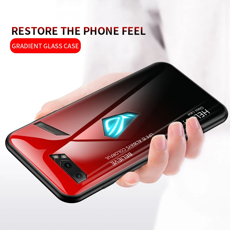 For Asus ROG Phone 2 ZS660KL Gradient Tempered Glass Case Silicone Frame Hard Glass Back Cover For Asus ROG 2
For Asus ROG Phone 2 ZS660KL Gradient Tempered Glass Case Silicone Frame Hard Glass Back Cover For Asus ROG 2