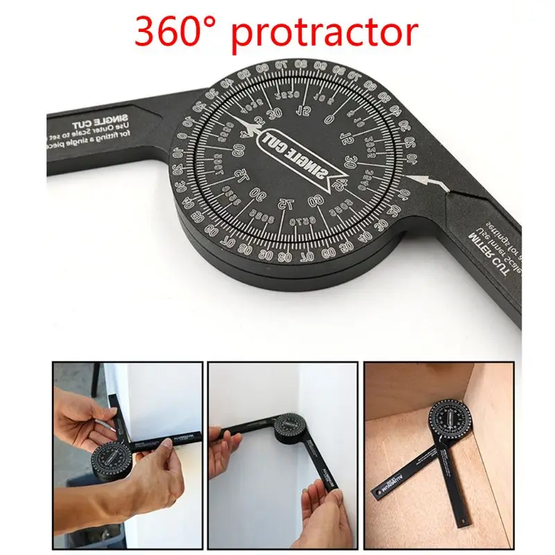 360 Degree Aluminum Miter Saw Protractor 7 Inch Rust Proof Angle Finder Precision Measure Woodworking Tool
360 Degree Aluminum Miter Saw Protractor 7 Inch Rust Proof Angle Finder Precision Measure Woodworking Tool