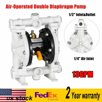 100PSI 150F Air-Operated Double Diaphragm Pump 13 GPM Powerful Transfer Membrane Pump Pneumatic 1/2" Inlet/Outlet
100PSI 150F Air-Operated Double Diaphragm Pump 13 GPM Powerful Transfer Membrane Pump Pneumatic 1/2" Inlet/Outlet