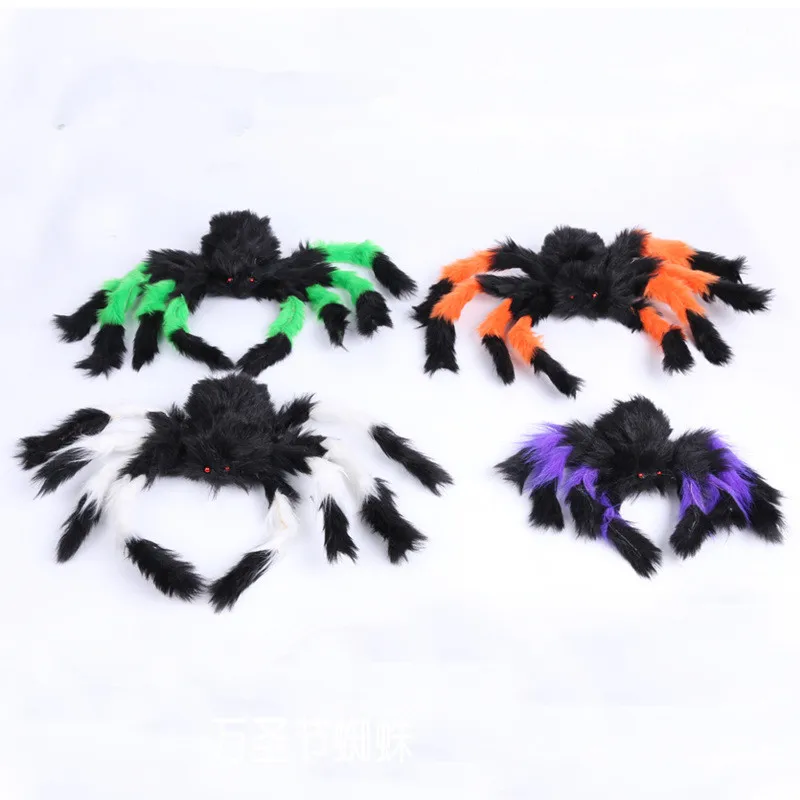 NEW Super big plush spider made of wire and plush black and multicolour style for party or halloween decorations 1Pcs 30cm
NEW Super big plush spider made of wire and plush black and multicolour style for party or halloween decorations 1Pcs 30cm