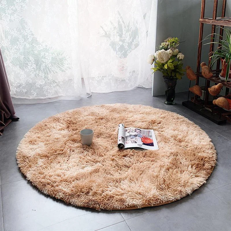 Modern Tie-dye Round Carpets Living Room Decor Silkly Fluffy Plush Carpet Thick Children's Bedroom Rug Hanging Basket Floor Mats
Modern Tie-dye Round Carpets Living Room Decor Silkly Fluffy Plush Carpet Thick Children's Bedroom Rug Hanging Basket Floor Mats