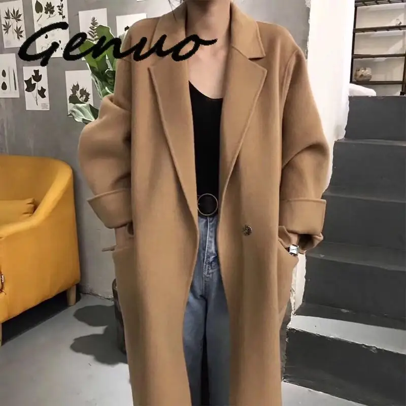 New 2019 Spring Fashion Loose Overcoat Casual Solid Long Woolen Coat Korean Style Oversize Turn-Down Collar Wool Coat Outwear
New 2019 Spring Fashion Loose Overcoat Casual Solid Long Woolen Coat Korean Style Oversize Turn-Down Collar Wool Coat Outwear