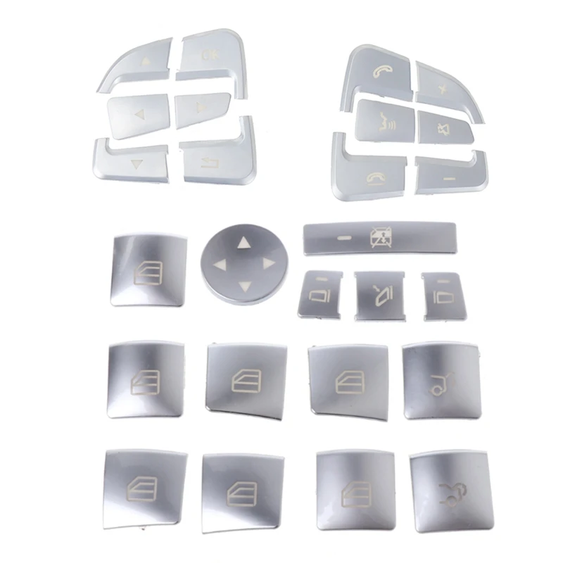 12 Pcs Car Window Lift Button Sticker for Mercedes Benz B C E Gla Cla Glk Gl Ml & 14 Pcs Steering Wheel Button Covers Trim Stick
12 Pcs Car Window Lift Button Sticker for Mercedes Benz B C E Gla Cla Glk Gl Ml & 14 Pcs Steering Wheel Button Covers Trim Stick