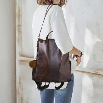 Retro Women Backpack Female Large Capacity Travel Pu Leather Bag Durable Waterproof Book Students Bags Femme
Retro Women Backpack Female Large Capacity Travel Pu Leather Bag Durable Waterproof Book Students Bags Femme