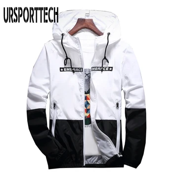 Spring Autumn Jacket Men Casual Hooded Slim Patchwork Windbreaker Jackets Male Outwear Zipper Thin Jacket Coat Brand Clothing
Spring Autumn Jacket Men Casual Hooded Slim Patchwork Windbreaker Jackets Male Outwear Zipper Thin Jacket Coat Brand Clothing
