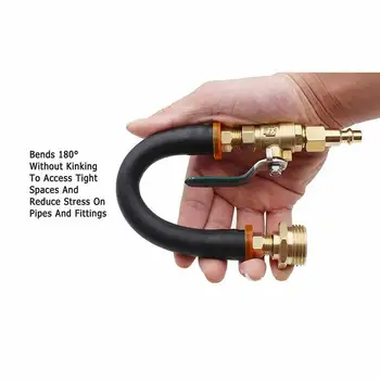 RV Winterizing Blow Out Adapter W Shut-Off Valve 3/4"-11 NH Thread & 1/4" Quick-connect for Motorhome Boat Camper Travel Trailer
RV Winterizing Blow Out Adapter W Shut-Off Valve 3/4"-11 NH Thread & 1/4" Quick-connect for Motorhome Boat Camper Travel Trailer