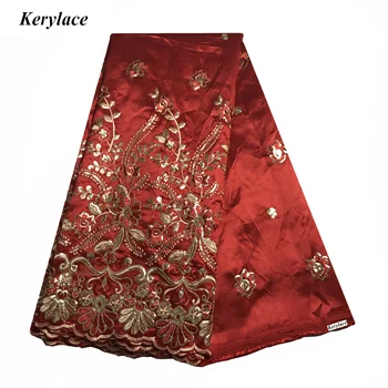 New Arrival 5 Yards Red Nigerian George Lace 2020 African Sequins Fabric Latest Party French Cotton Material Cupion KRL-92202
New Arrival 5 Yards Red Nigerian George Lace 2020 African Sequins Fabric Latest Party French Cotton Material Cupion KRL-92202