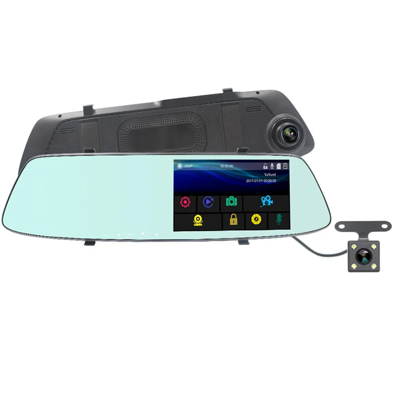 Tachograph High-definition 5.0-Inch Touch Screen Front And Back Dual Record X50 Dual Lens Rearview Mirror Reverse Image
Tachograph High-definition 5.0-Inch Touch Screen Front And Back Dual Record X50 Dual Lens Rearview Mirror Reverse Image