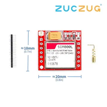 Smallest SIM800L GPRS GSM Module MicroSIM Card Core BOard Quad-band TTL Serial Port with the antenna
Smallest SIM800L GPRS GSM Module MicroSIM Card Core BOard Quad-band TTL Serial Port with the antenna