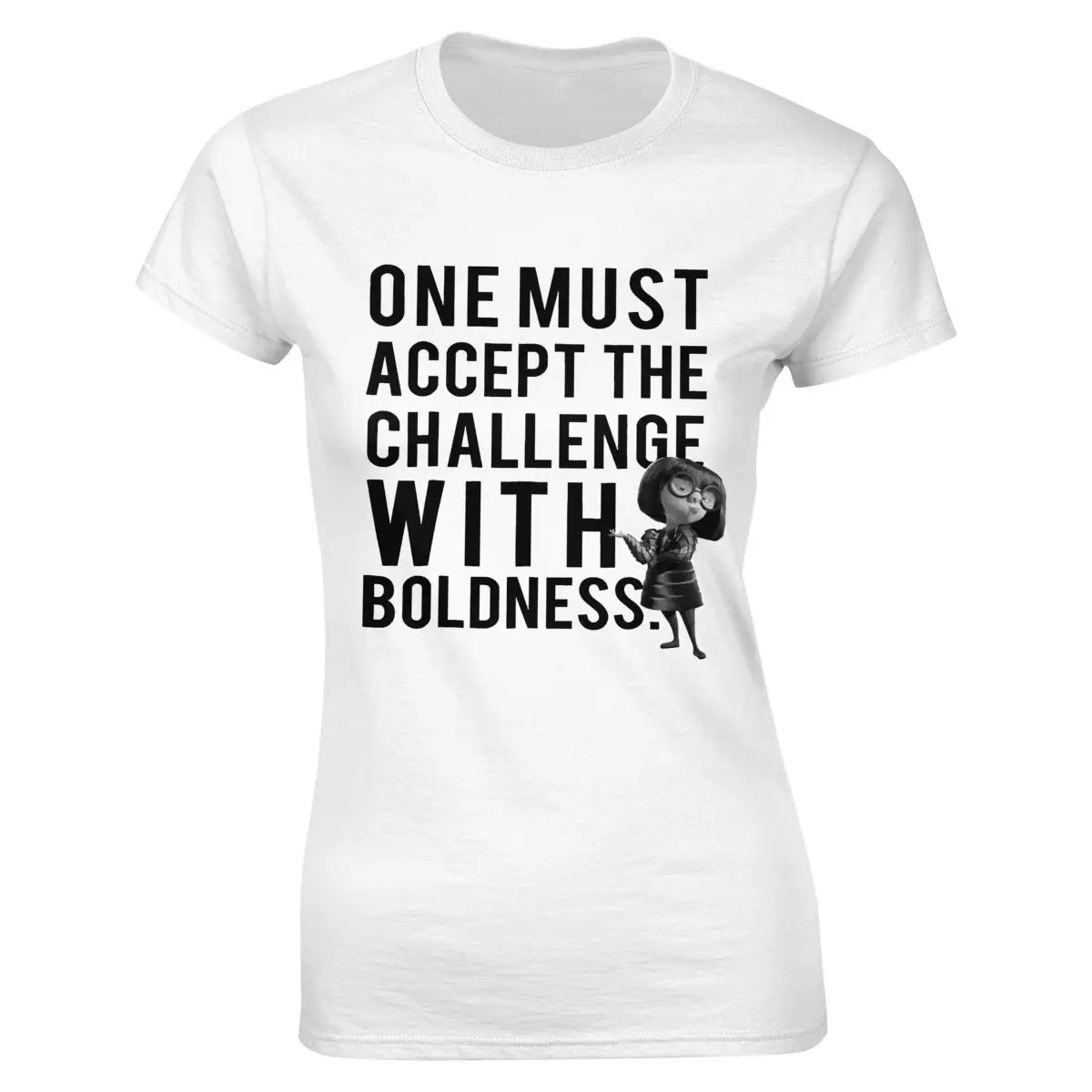 Men T Shirt One Must Accept The Challenge With Boldness Edna Mode Version Women T-shirt
Men T Shirt One Must Accept The Challenge With Boldness Edna Mode Version Women T-shirt