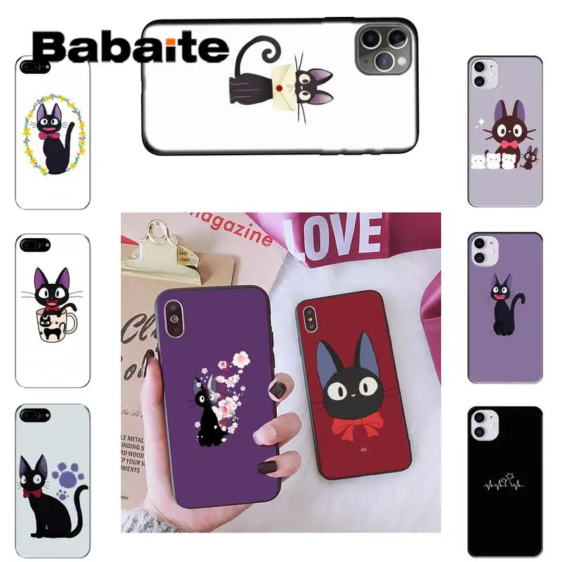 Babaite Jiji Cat мягкий чехол для телефона iPhone 8 7 6 6S Plus X XS MAX 5 5S SE XR 11 11pro promax 12 12Pro