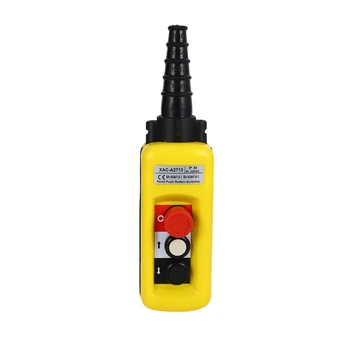 XAC-A2713 Crane Lift Switch Lift Button Switch Emergency Stop Switch, 2 Button Single Speed with Emergency Stop
XAC-A2713 Crane Lift Switch Lift Button Switch Emergency Stop Switch, 2 Button Single Speed with Emergency Stop