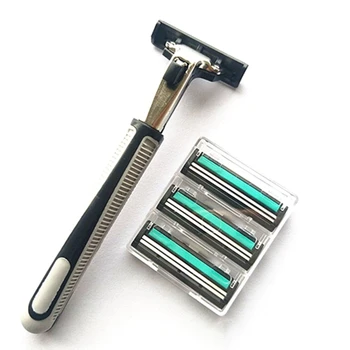 2 Layers Shaving Machine Safety Razor Blades Manual Shaving Shaver Face Care Beard Hair Remover 
2 Layers Shaving Machine Safety Razor Blades Manual Shaving Shaver Face Care Beard Hair Remover