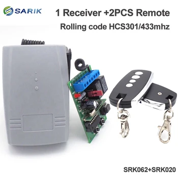Universal 2 channel Wireless Garage Door 433MHZ DC12V/24V Rolling Code HCS301 Receiver and remote control
Universal 2 channel Wireless Garage Door 433MHZ DC12V/24V Rolling Code HCS301 Receiver and remote control