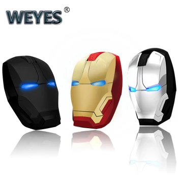 

Iron Man Mouse Wireless Mouse Gaming Mouse Gamer Computer Mice Button Silent Click 800/1200/1600/2400DPI Adjustable computer