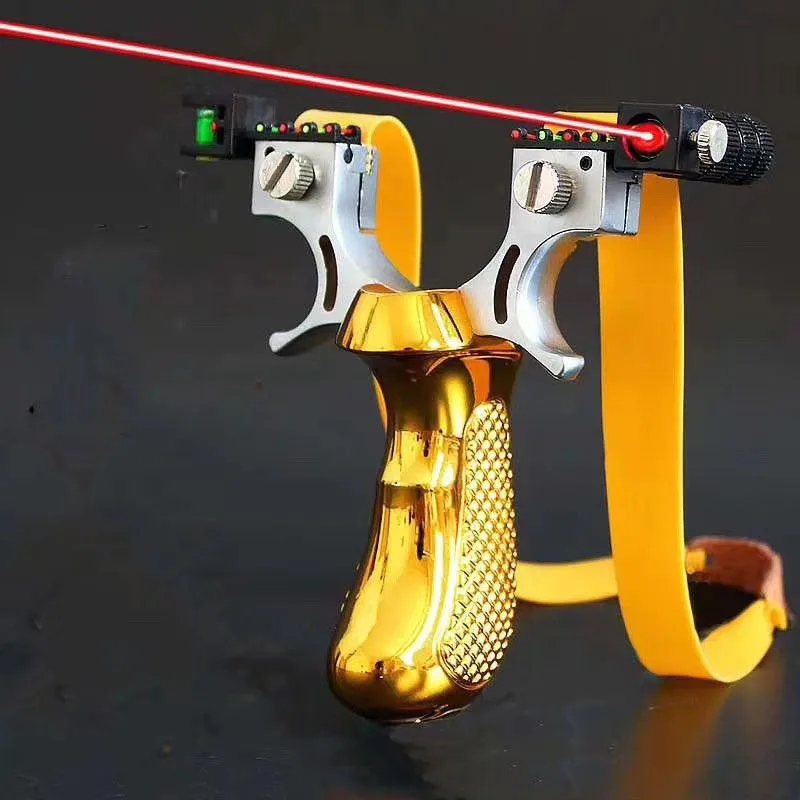Hunting Slingshot with Laser Light Sight Level Outdoor Shooting with Flat Rubber Band Powerful Sling Shot
Hunting Slingshot with Laser Light Sight Level Outdoor Shooting with Flat Rubber Band Powerful Sling Shot