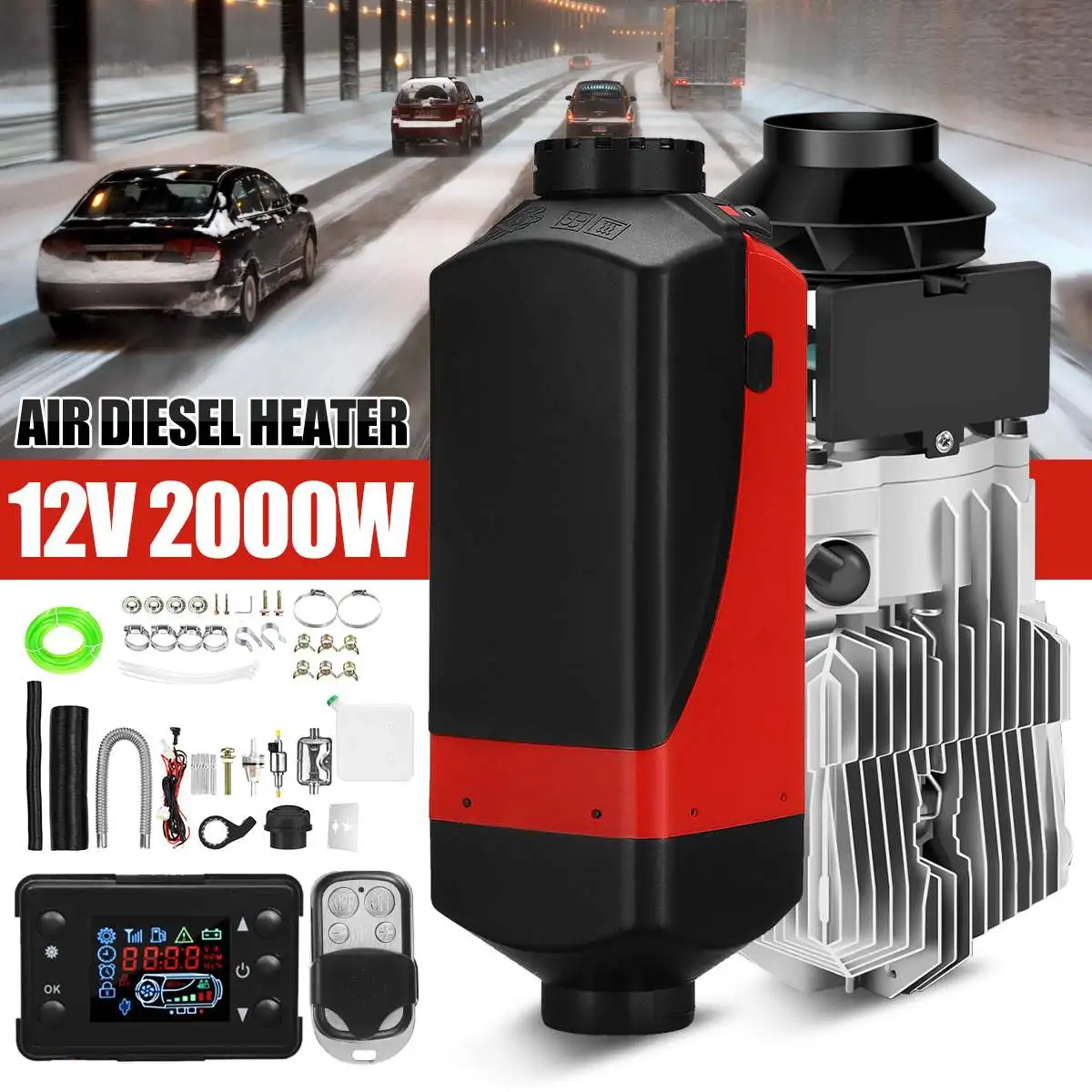 Car Heater 12V 2KW 5KW for Webasto Diesels heater 2000W LCD Monitor+Remote+Silencer for RV Car Truck Motor Home Boat Motorhome
Car Heater 12V 2KW 5KW for Webasto Diesels heater 2000W LCD Monitor+Remote+Silencer for RV Car Truck Motor Home Boat Motorhome