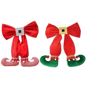 Elf Foot Hanging Christmas Tree Bow Elf Boots Pendant Hotel Atmosphere Layout for New Year Party Scenes Arrangement
Elf Foot Hanging Christmas Tree Bow Elf Boots Pendant Hotel Atmosphere Layout for New Year Party Scenes Arrangement