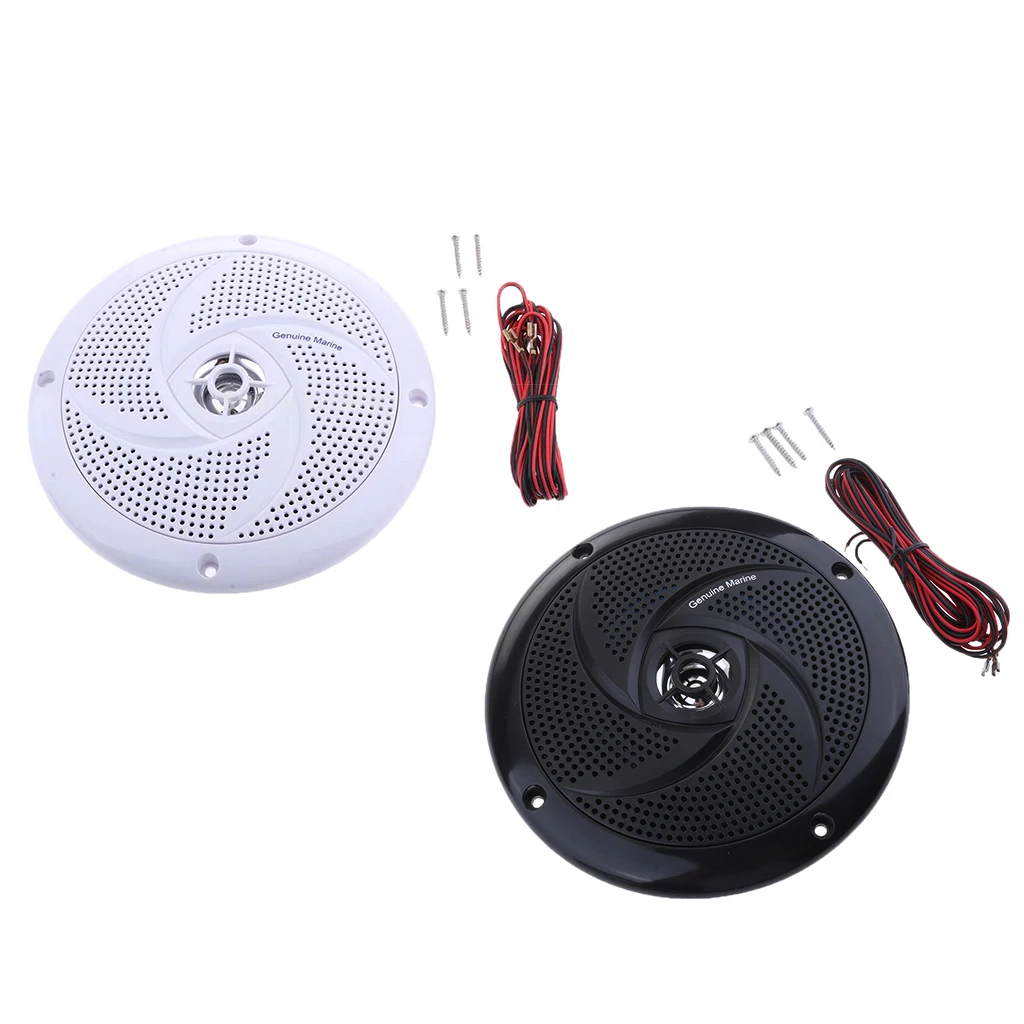 2 Pieces Waterproof Round Speaker Sound System For Boat Marine Car RV 2 Pieces Waterproof Round Speaker Sound System For Boat Marine Car RV