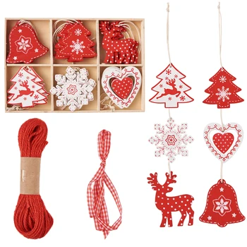 1 Set Christmas Theme Wooden Pendants Wood Charms with Hemp Cord Twine String Jewelry Gift Packaging Home Decorations Supplies
1 Set Christmas Theme Wooden Pendants Wood Charms with Hemp Cord Twine String Jewelry Gift Packaging Home Decorations Supplies