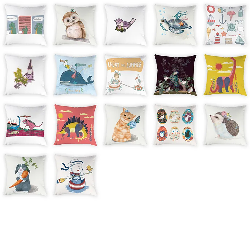 Cute Animal Cushion Cover Decorative Pillowcases Cartoon Dinosaur Rabbit Hedgehog Pattern Peach Skin Living Room Home Decoration
Cute Animal Cushion Cover Decorative Pillowcases Cartoon Dinosaur Rabbit Hedgehog Pattern Peach Skin Living Room Home Decoration