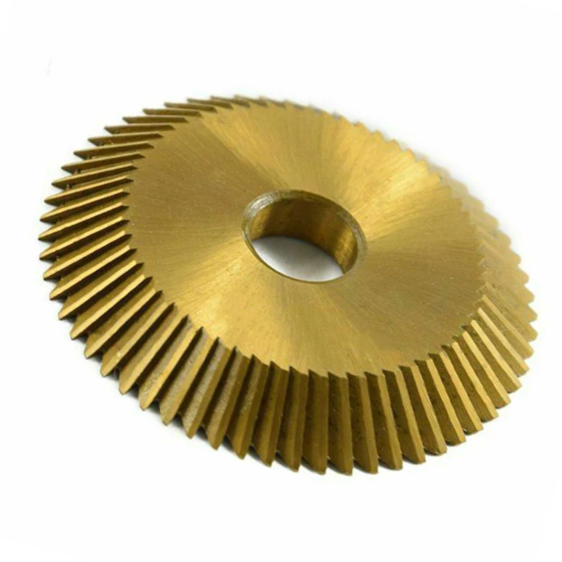 1*Milling Cutter 60*7.3*12.7 Mm 60T Titanium-plated High Speed Steel Milling Cutter Locksmith For Horizontal Key Cutting Machine
1*Milling Cutter 60*7.3*12.7 Mm 60T Titanium-plated High Speed Steel Milling Cutter Locksmith For Horizontal Key Cutting Machine