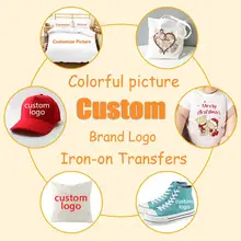 Custom Iron-on Transfers Brand Logo PVC Patch Heat Transfer Clothes Stickers Patches For Clothing Ironing Thermal Sticker
