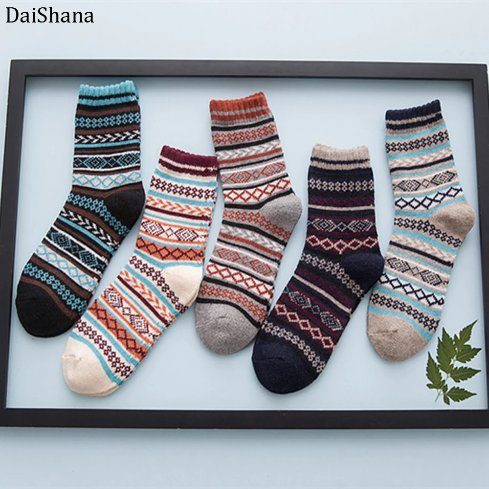 DaiShana 1 pair Casual Man Soft Thick Warm Socks Rabbit Wool Blends Warm Winter Socks Man Retro Style Colorful Breathable Socks
DaiShana 1 pair Casual Man Soft Thick Warm Socks Rabbit Wool Blends Warm Winter Socks Man Retro Style Colorful Breathable Socks