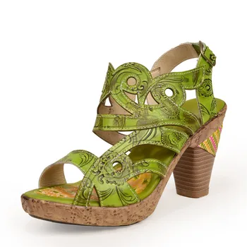 Spring and Summer 2020 New High-heeled Shoes Female Leather European and American Fish Mouth Thick Heel Platform Buckle Sandals
Spring and Summer 2020 New High-heeled Shoes Female Leather European and American Fish Mouth Thick Heel Platform Buckle Sandals