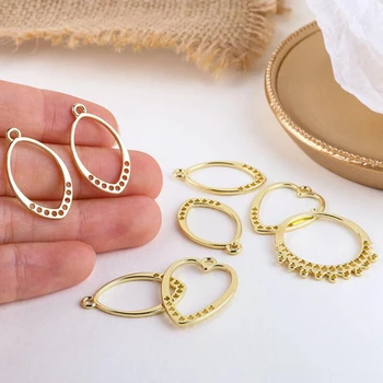 10pcs/lot Geometric Hollow Round Heart Connector Tassel Charms For DIY Tassel Earrings Jewelry Making Finding Accessories
10pcs/lot Geometric Hollow Round Heart Connector Tassel Charms For DIY Tassel Earrings Jewelry Making Finding Accessories