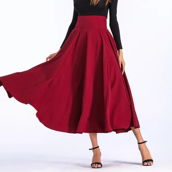 Womens fashion casual elegant swing skirts wide waistband high waist double pocket Lace-Up A-Line long skirt
Womens fashion casual elegant swing skirts wide waistband high waist double pocket Lace-Up A-Line long skirt