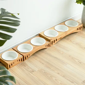 Dog bowl bamboo solid wood frame ceramic cat bowl dining table cat environmental protection comfortable bowl pet supplies 
Dog bowl bamboo solid wood frame ceramic cat bowl dining table cat environmental protection comfortable bowl pet supplies