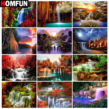 HOMFUN Square/Round Drill 5D DIY Diamond Painting "Waterfall forest mountain" Embroidery Cross Stitch Full Rhinestone Decor
HOMFUN Square/Round Drill 5D DIY Diamond Painting "Waterfall forest mountain" Embroidery Cross Stitch Full Rhinestone Decor
