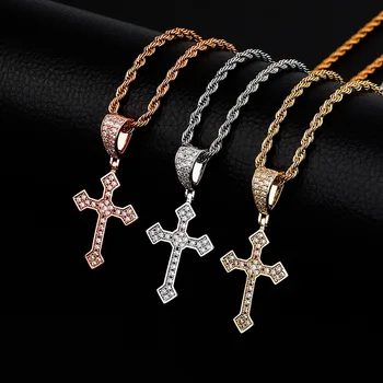 Hip Hop Claw Setting AAA+ CZ Stone Bling Iced Out Solid Cross Pendants Necklaces for Men Jewelry Gift Drop Shipping
Hip Hop Claw Setting AAA+ CZ Stone Bling Iced Out Solid Cross Pendants Necklaces for Men Jewelry Gift Drop Shipping