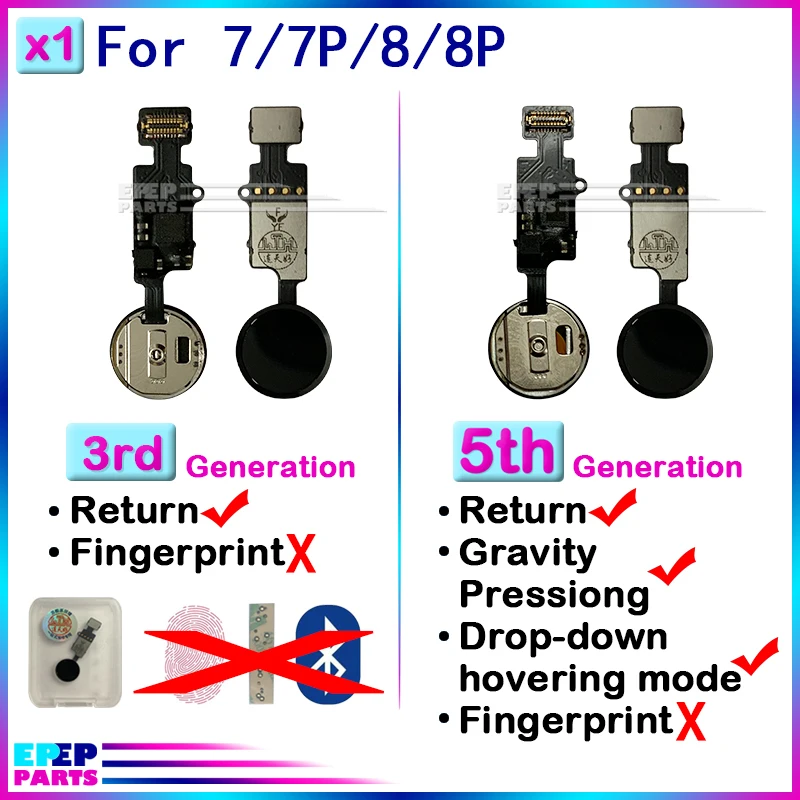 3rd 5th Generation Universal Home Button For iPhone 7 7 plus 8 8 plus flex home cable with return function No touch ID
3rd 5th Generation Universal Home Button For iPhone 7 7 plus 8 8 plus flex home cable with return function No touch ID