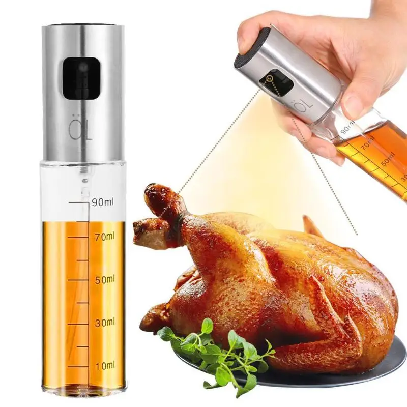 100mL Oil Spray Bottle with Scale Stainless Steel Soy Sauce Seasoning Sprayer Barbecue Pump Leakproof Kitchen Tool
100mL Oil Spray Bottle with Scale Stainless Steel Soy Sauce Seasoning Sprayer Barbecue Pump Leakproof Kitchen Tool