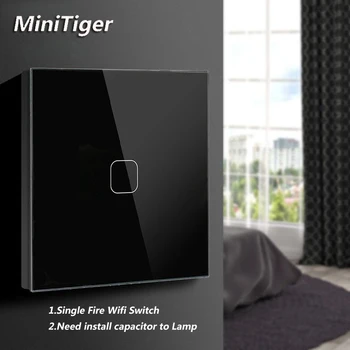 Minitiger WIFI Smart Touch Switch APP Wireless Remote Light Wall Switch Crystal Glass Panel Works With Alexa / Google Home
Minitiger WIFI Smart Touch Switch APP Wireless Remote Light Wall Switch Crystal Glass Panel Works With Alexa / Google Home