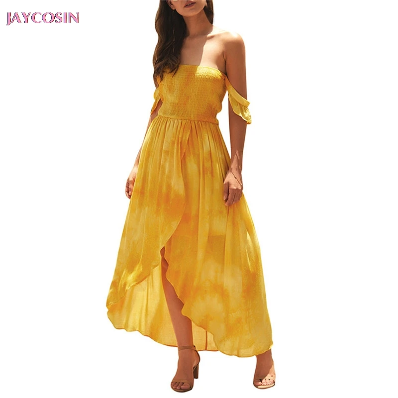 Фото JAYCOSIN 2019 Платье женское с цветочным принтом вечерние летние пляжные сарафаны