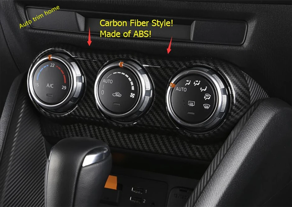 Lapetus Interior Refit For Mazda 2 Demio 2015 - 2019 AC Air Conditioning Knob Panel Cover Trim / Matte / Red / Carbon Fiber Look
Lapetus Interior Refit For Mazda 2 Demio 2015 - 2019 AC Air Conditioning Knob Panel Cover Trim / Matte / Red / Carbon Fiber Look