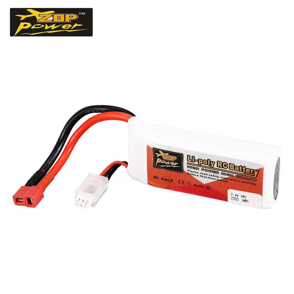 ZOP Power 7.4V 2200mAh 35C 2S 2S1P Lipo Battery T Plug Rechargeable For RC Racing Drone Helicopter Multicopter Car Model
ZOP Power 7.4V 2200mAh 35C 2S 2S1P Lipo Battery T Plug Rechargeable For RC Racing Drone Helicopter Multicopter Car Model