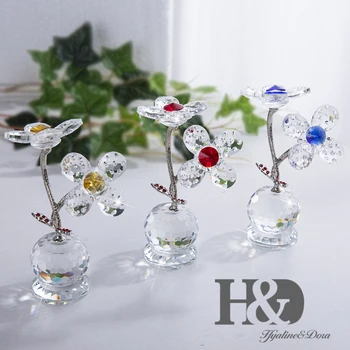 H&D 3 Colors Crystal Flower Figurine Home Office Table Paperweight Wedding Christmas Lady Gift w/ Zinc Alloy Branch Crystal Base
H&D 3 Colors Crystal Flower Figurine Home Office Table Paperweight Wedding Christmas Lady Gift w/ Zinc Alloy Branch Crystal Base