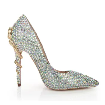 Han edition luxury leather shoes women color diamond pointy shoes heel wedding shoes lady high-end elegant single
Han edition luxury leather shoes women color diamond pointy shoes heel wedding shoes lady high-end elegant single